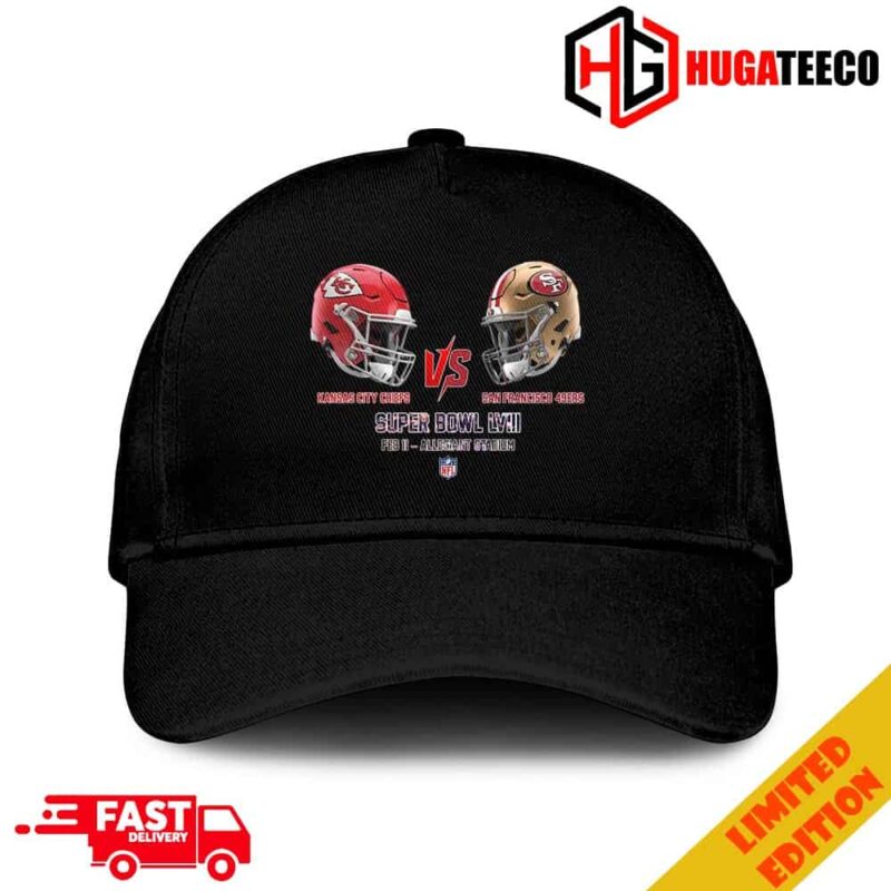 Kansas City Chiefs vs San Francisco 49ers Head To Head Super Bowl LVIII Season 2023-2024 Feb 11 Allegiant Stadium NFL Playoffs Merchandise Hat-Cap