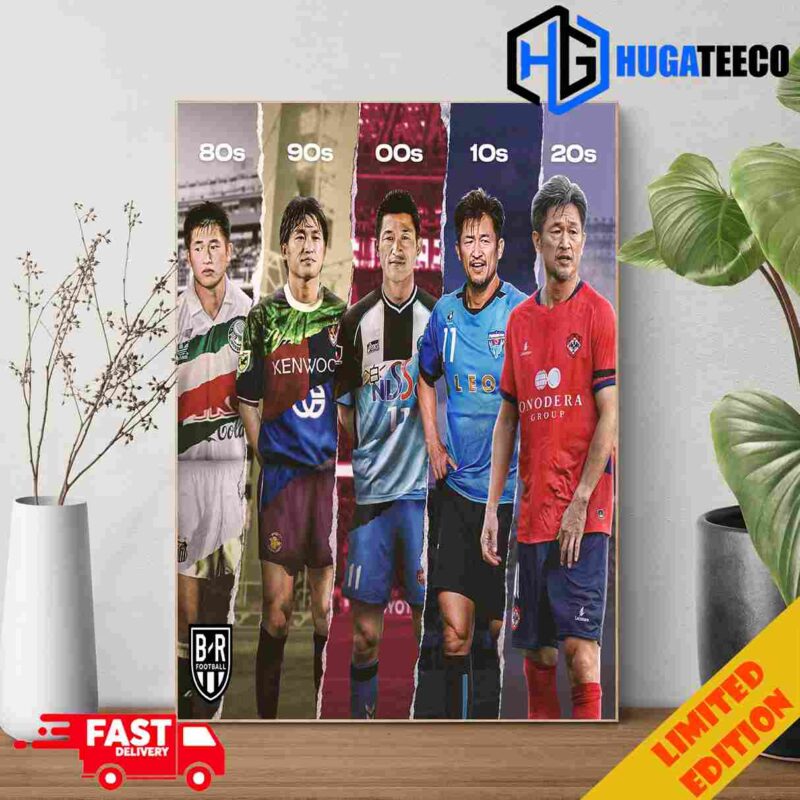 Kazuyoshi Miura Professional Career Through The Years Poster Canvas