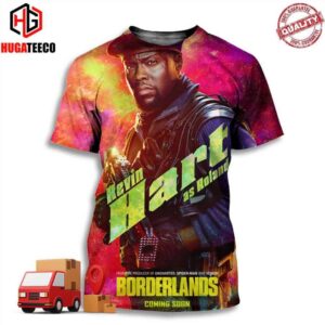 Kevin Hart As Roland Researching Spiders Borderlands Movie Chaos Love Company 2024 Coming Soon 3D T-Shirt