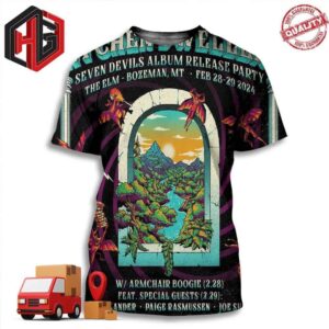 Kitchen Dwellers Seven Devil Album Release Party At The Elm – Bozeman MT February 28-29 2024 3D T-Shirt