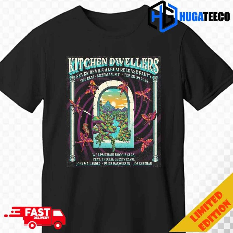 Kitchen Dwellers Seven Devil Album Release Party At The Elm Bozeman MT February 28 And 29 2024 Unisex T-Shirt