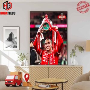 Kostas Tsimikas – The Greek Scouser Triumphs With Liverpool FC And The Championship Carabao Cup Poster Canvas