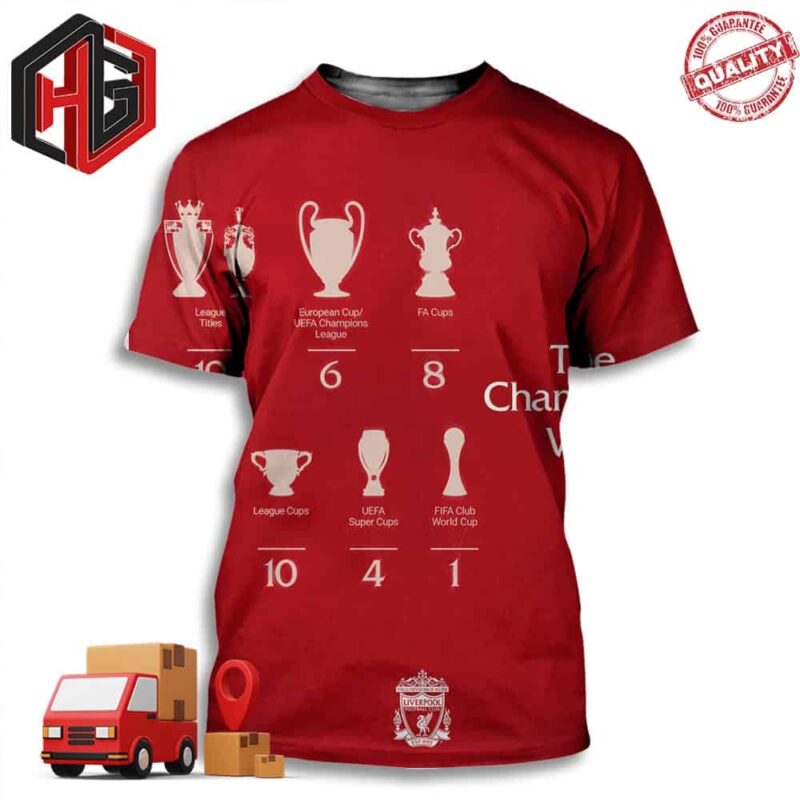 Legacy of Victory Liverpool FC’s Count of Championship Cups 3D T-Shirt
