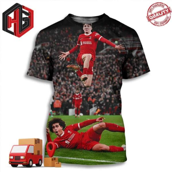 Lewis Koumas And Jayden Danns Liverpool FC – Two Players Aged 18 Or Younger Have Scored In The Same Senior Game 3D T-Shirt