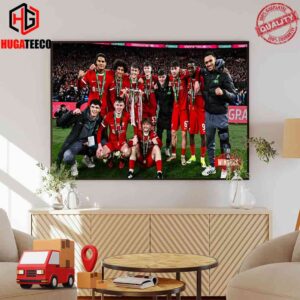 Liverpool Full Squad Celebrates Carabao Cup Victory In Grand Style Poster Canvas