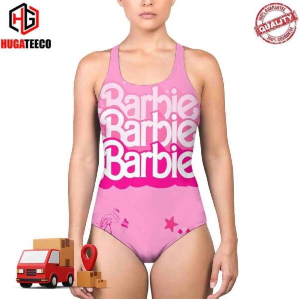 Logo Barbie Pink Color Swimsuit Bikini Summer Collections 2024