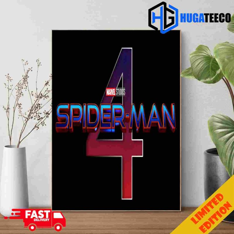 Logo Spider-Man 4 Marvel Studio And Sony Poster Canvas