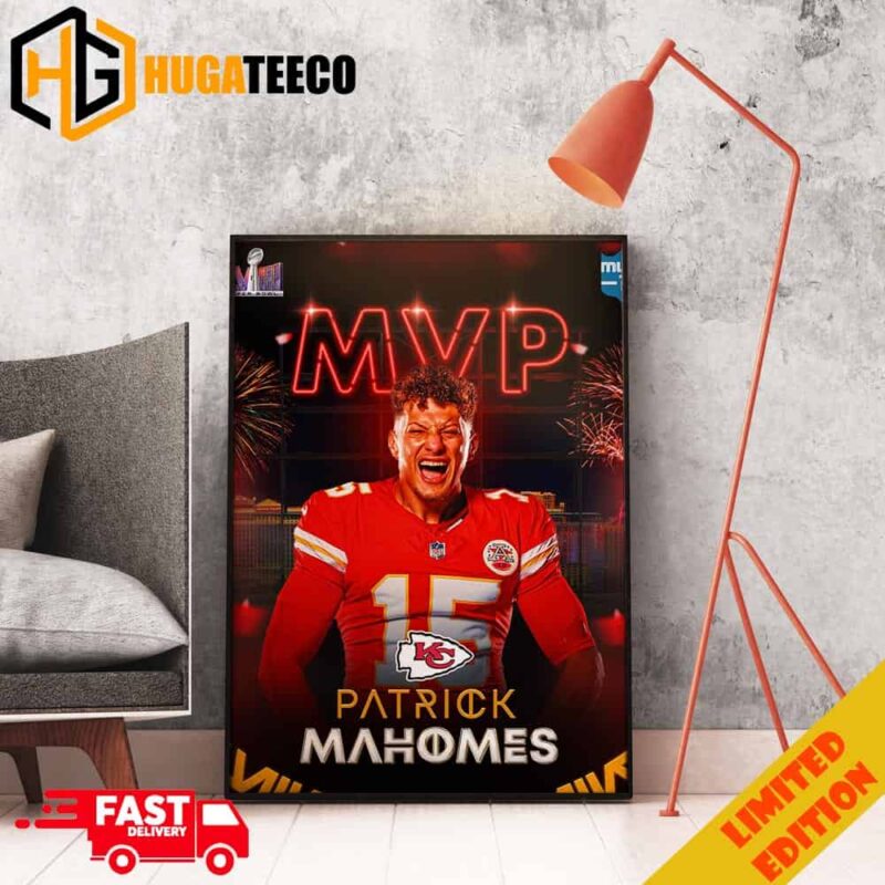 MVP Patrick Mahomes Kansas City Chiefs Is Super Bowl LVIII Champions NFL Playoffs 2023-2024 Poster Canvas