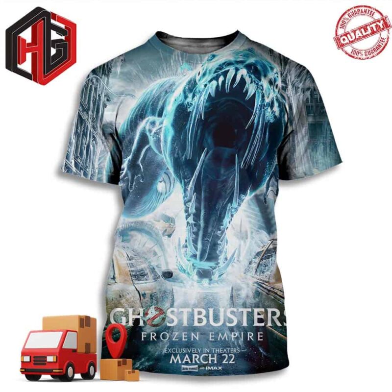 Mark Your Calendar Exclusive Theatrical Premiere of Ghostbusters Frozen Empire March 22 2024 3D T-Shirt