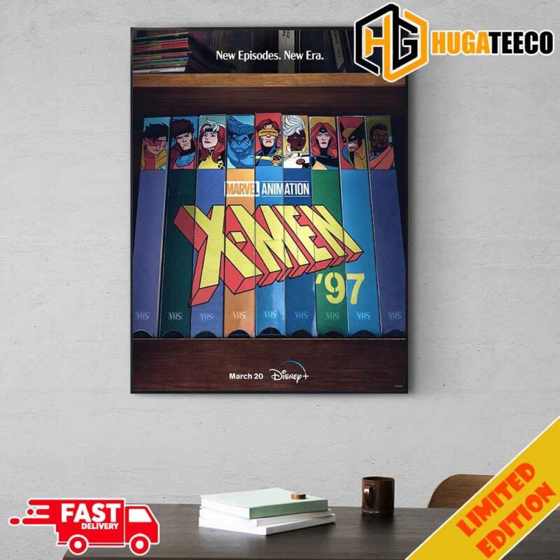 Marvel Animation X-Men ’97 VHS Official Poster Disney Plus March 20 New Episodes New Era Poster Canvas