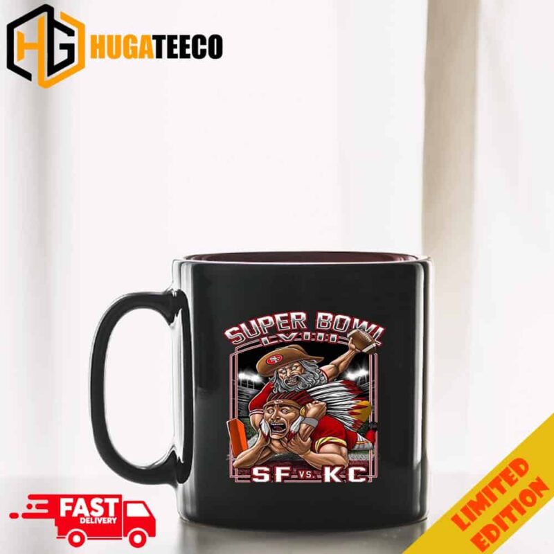 Mascot Of San Francisco 49ers Defeats Kansas City Chiefs Super Bowl LVIII 2023-2024 Champions Congratulations Merchandise Ceramic Mug