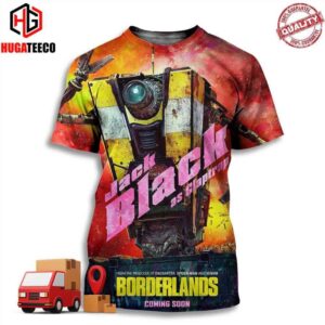 Meet CL4P-TP Jack Black Is Claptrap Borderlands Movie 2024 Chaos Loves Company 3D T-Shirt