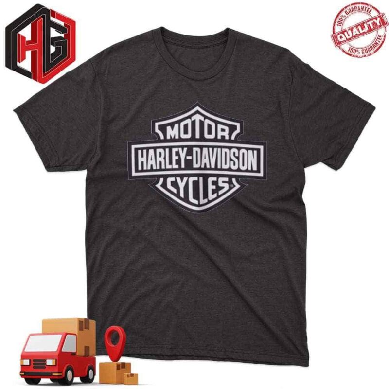 Basic Logo Harley Davidson Black Color T-Shirt
