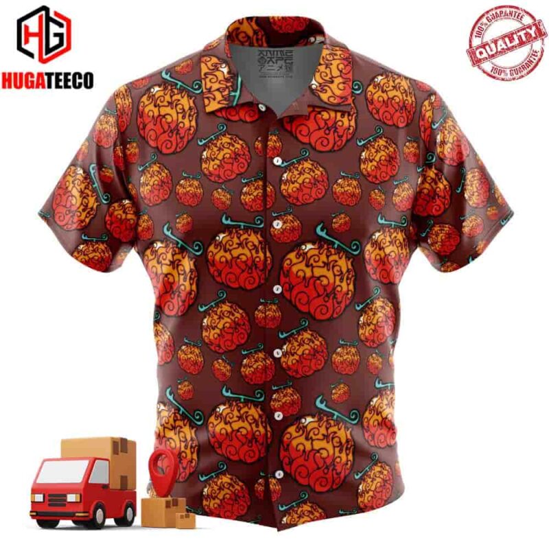 Mera Mera no Mi One Piece Button Up Hawaiian Shirt