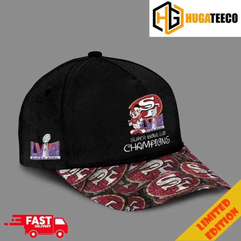 Mickey Mouse Celebrate San Francisco 49ers Super Bowl LVIII Champions NFL Football Vintage Pattern Classic Cap Hat Snapback Merchandise