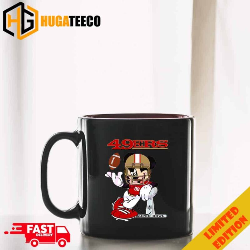 Mickey Mouse x 49ers Super Bowl LVIII Season 2023-2024 Congratulations San Francisco 49ers Champions NFL Playoffs Ceramic Mug