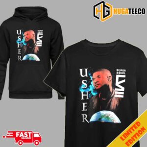 NFL Usher Themed Collection Apple Music Super Bowl LVIII 2024 Ness New Era T-Shirt Hoodie Merchandise Limited Edition
