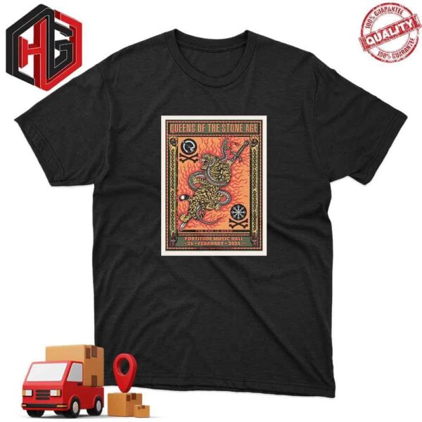 Night 2 Queens Of The Stone Age 26th February At The Fortitude Music Hall Brisbane Sydney World Tour By Alex Lehours T-Shirt