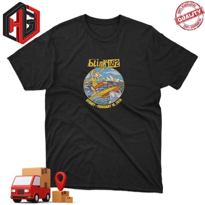 Official Memorandum Of Blink-182 Show February 16 At Qudos Bank Arena De Sydney Australia T-Shirt