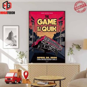 Official Poster Design For The Game Los Angeles Confidential Ajd DJ Quik April 20 2024 Cervantes Masterpiece Ballroom Denver CO Poster Canvas