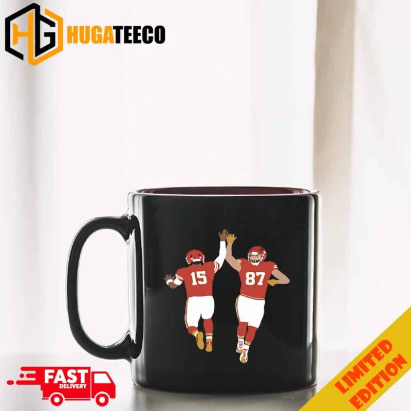 Patrick Mahomes And Travis Kelce Hand Slap Congratulations Kansas City Chiefs Is Champions Of Super Bowl LVIII 2023-2024 NFL Merchandise Coffee Mug