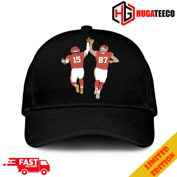 Patrick Mahomes And Travis Kelce Hand Slap Congratulations Kansas City Chiefs Is Champions Of Super Bowl LVIII 2023-2024 NFL Merchandise Hat-Cap