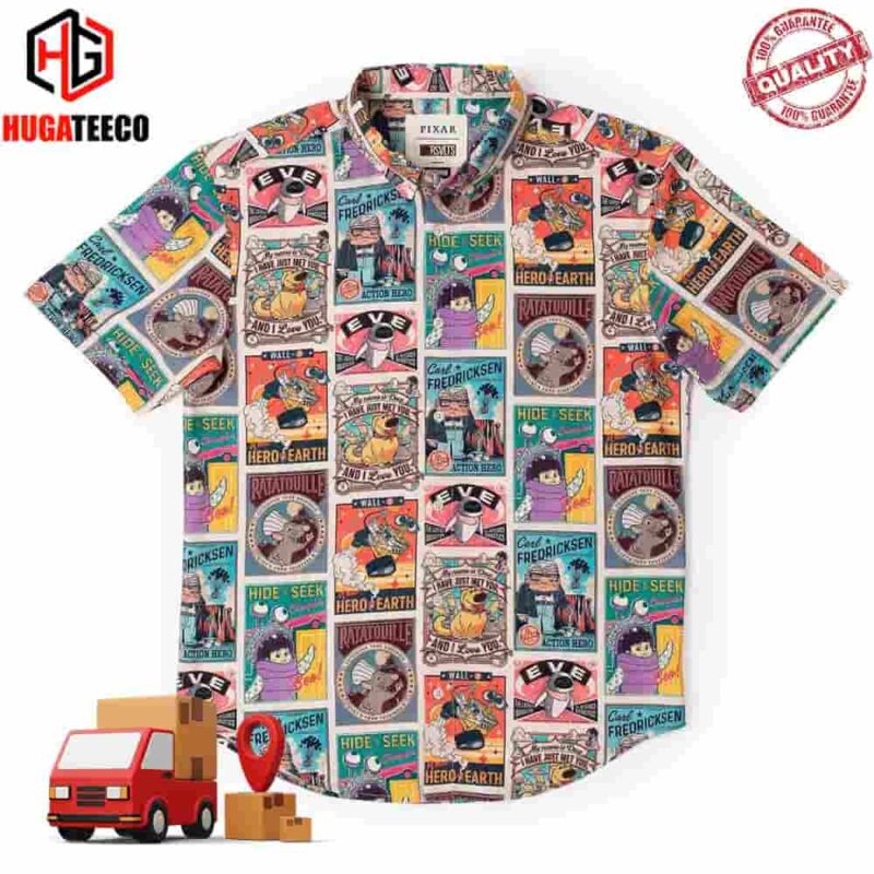 Pixar Fest Posters Movie RSVLTS Summer Hawaiian Shirt
