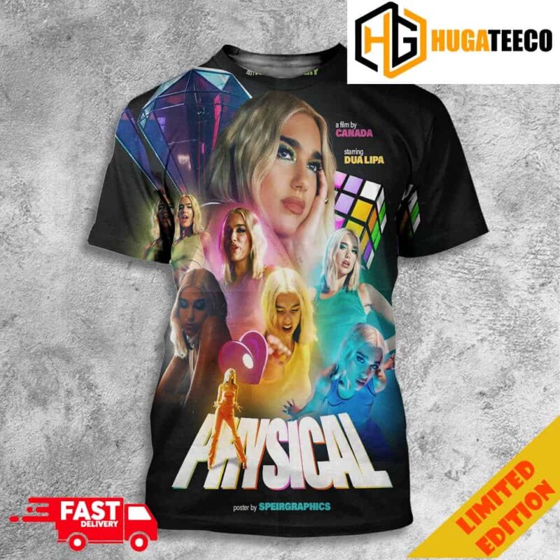 Poster For Physical 4th Anniversary A Film By Canada Starring Dua Lipa Merchandise All Over Print T-Shirt
