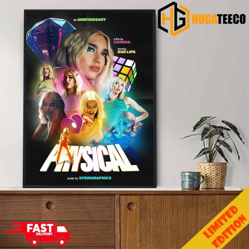 Poster For Physical 4th Anniversary A Film By Canada Starring Dua Lipa Poster Canvas