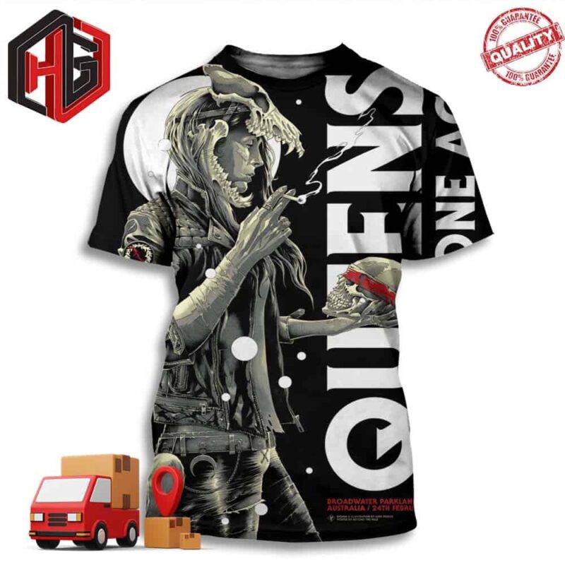 Queen Of The Stone Age Lookout Festival Gold Coast Broadwater Parklands Australia 24th February 2024  3D T-Shirt