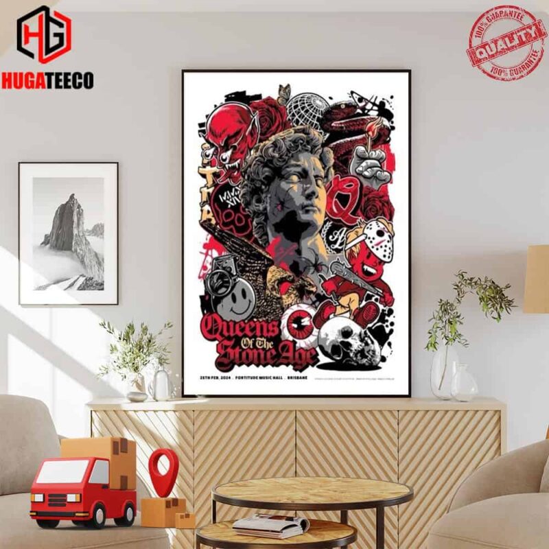 Queens Of The Stone Age 25th February At The Fortitude Music Hall Poster Canvas