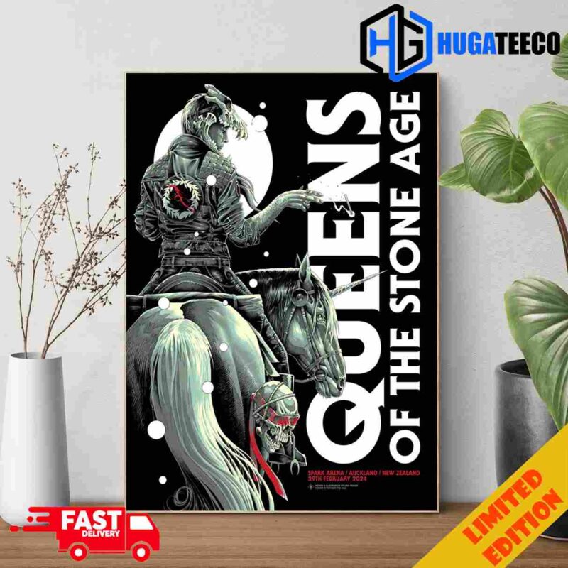 Queens Of The Stone Age At Spark Arena Auckland Summer 29th February 2024 New Zealand Tour Poster Canvas