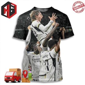 Real Madrid Luka Modric 3D T-shirt – Celebrating The Big Victory Over Sevilla 3D T-Shirt