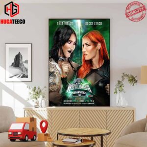 Rhea Ripley And Becky Lynch WWE Women’s World Champion Wrestle Mania Poster Canvas