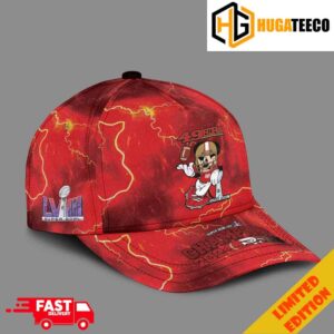 San Francisco 49ers Mickey Mouse Super Bowl LVIII Champions Classic Red Thunder NFL Football Cap Hat Snapback Merchandise