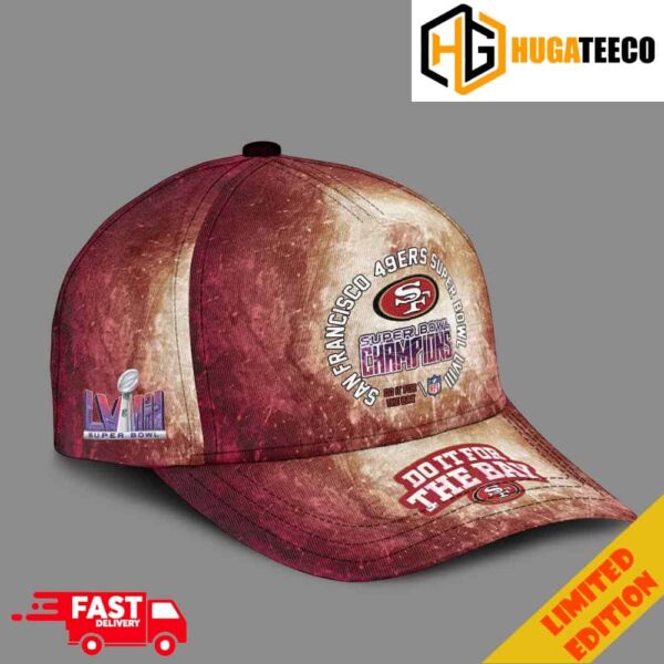 San Francisco 49ers Super Bowl LVIII Champions Do It For The Bay NFL Logo Grunge Style Classic Cap Hat Snapback Merchandise
