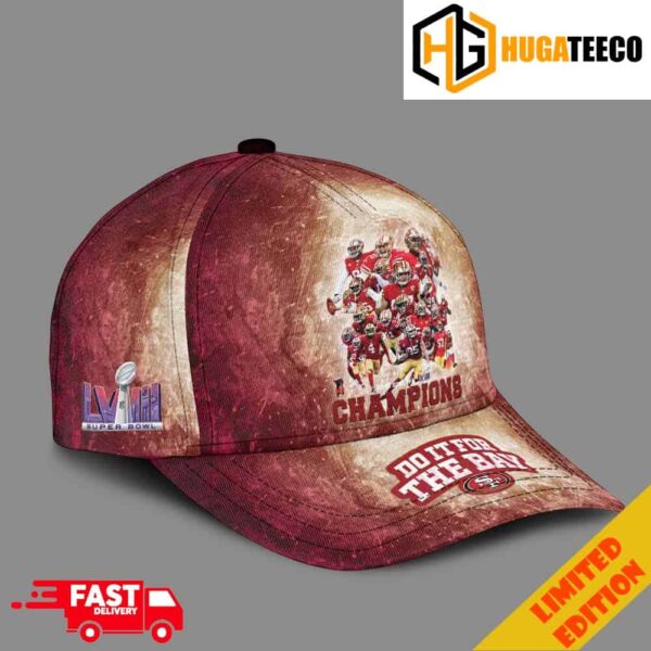 San Francisco 49ers Super Bowl LVIII Champions Team Members Do It For The Bay Grunge Style Classic Cap Hat Snapback Merchandise