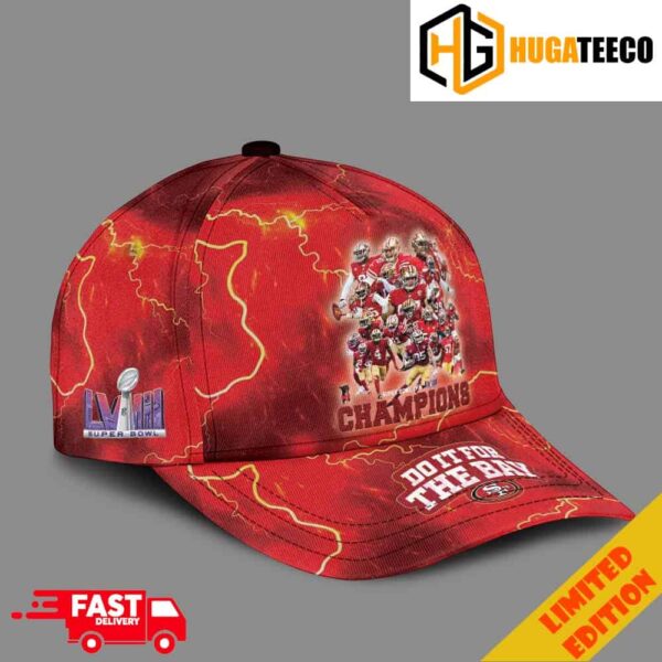 San Francisco 49ers Super Bowl LVIII Champions Team Members Do It For The Bay Red Thunder All Over Print Classic Cap Hat Snapback Merchandise