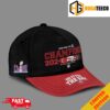 San Francisco 49ers Super Bowl LVIII Champions Team Members Do It For The Bay Red Thunder Vintage Logo Pattern 3D Classic Cap Hat Snapback Merchandise