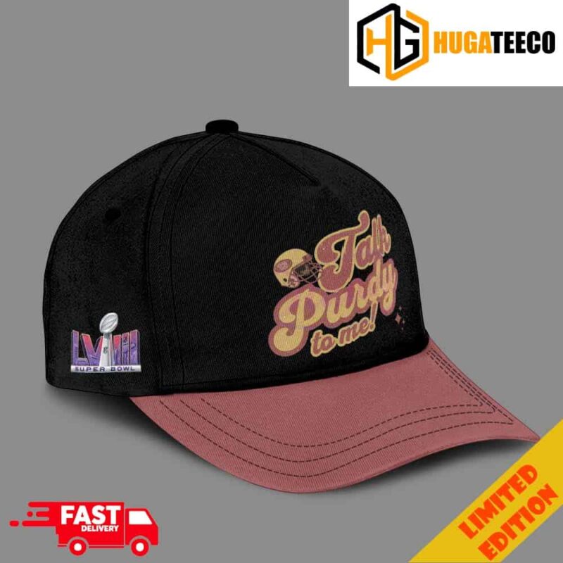 San Francisco 49ers Talk Purdy To Me Super Bowl LVIII Vintage Cap Hat Snapback Merchandise