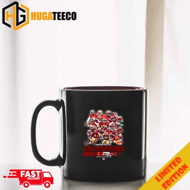 San Francisco 49ers Team Members Fan Gifts Merchandise Super Bowl LVIII Season 2023-2024 Champions Congratulations Ceramic Mug