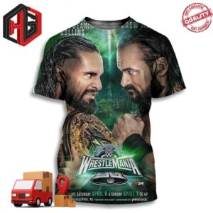 Seth Freakin Rollins And Drew McIntyre WWE World Heavyweight Champion Wrestle Mania 3D T-Shirt