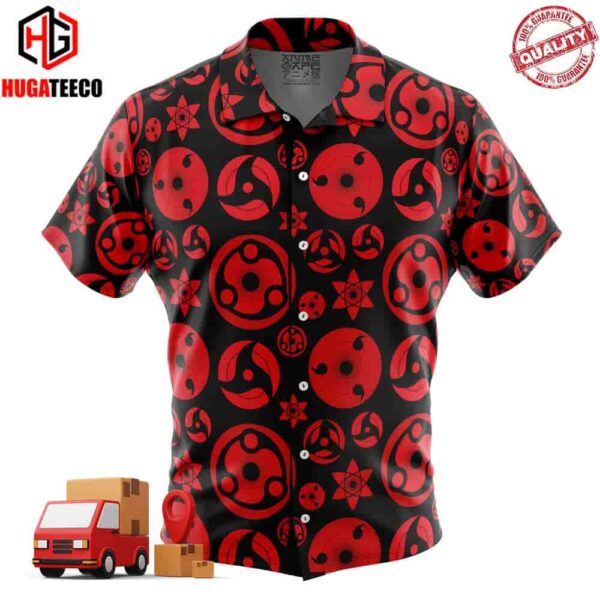 Sharingan Naruto Shippuden Button Up Hawaiian Shirt