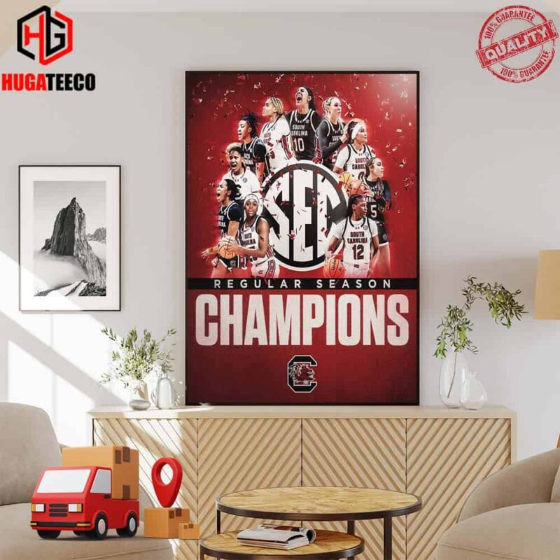 South Carolina Women’s Basketball SEC Regular Season Champions Poster Canvas