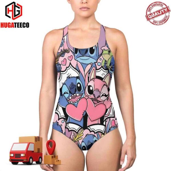 Stich With Angel Love Disney Swimsuit Bikini Summer Collections 2024