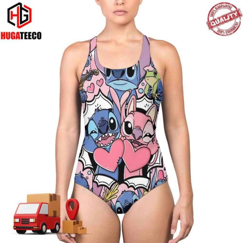 Stich With Angel Love Disney Swimsuit Bikini Summer Collections 2024