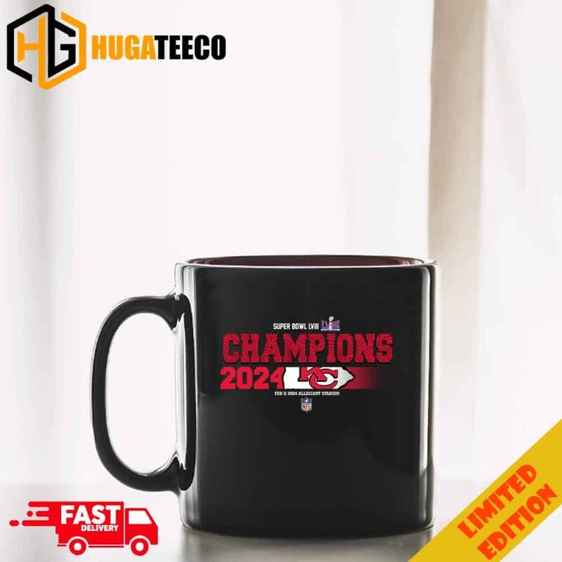 Super Bowl LVIII 2023-2024 Is Kansas City Chiefs NFL Playoffs Merchandise Logo Ceramic Coffee Mug