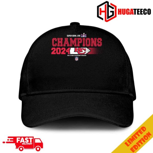 Super Bowl LVIII 2023-2024 Is Kansas City Chiefs NFL Playoffs Merchandise Logo Hat-Cap