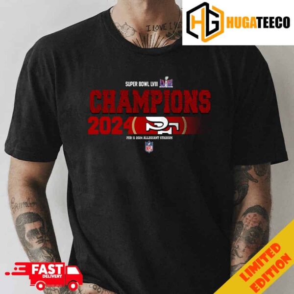 Super Bowl LVIII 2023-2024 Is San Francisco 49ers NFL Playoffs Merchandise Logo T-Shirt