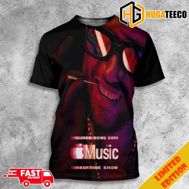 Super Bowl LVIII Apple Music Halftime Show 2024 At Las Vegas With Usher Limited Edition 3D T-Shirt